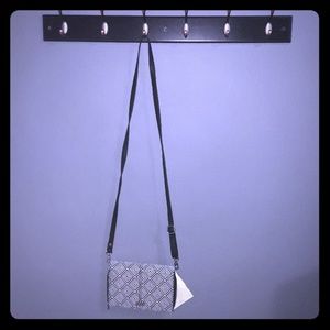 Black & White Geometric Crossbody Purse